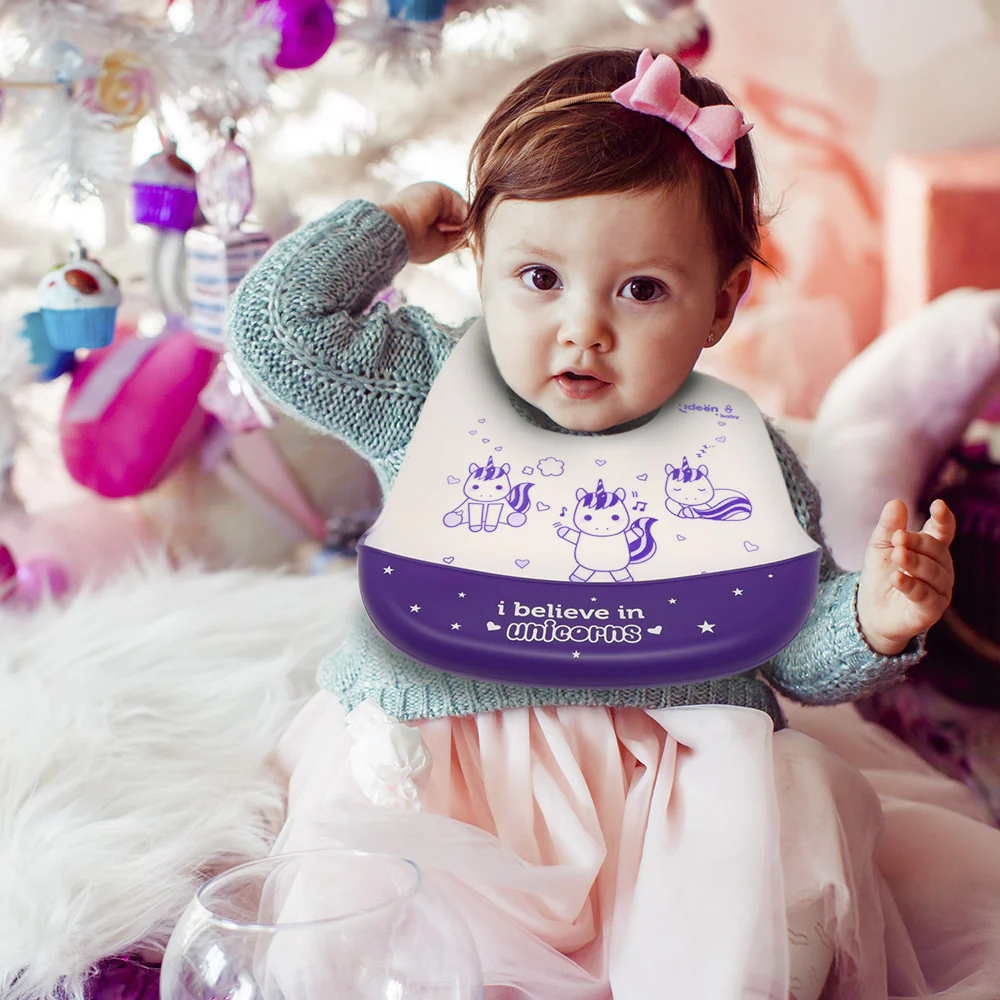 Babero de Silicona Antiderrames – “I Believe in Unicorns” - Image 4