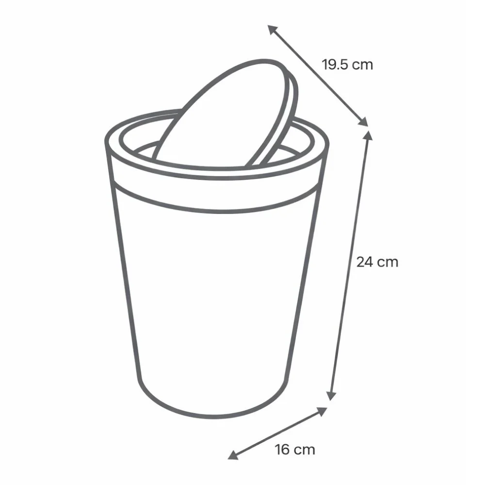 Bote de Basura Verde con Tapa de Bambú - Image 4