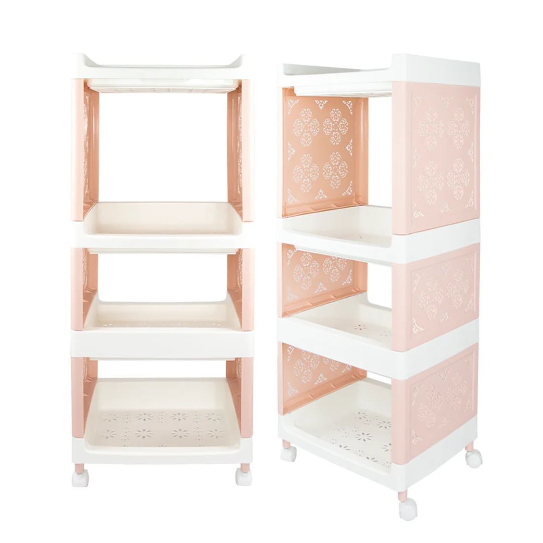 Carrito Organizador de 4 Estantes - Color Rosa - Image 3