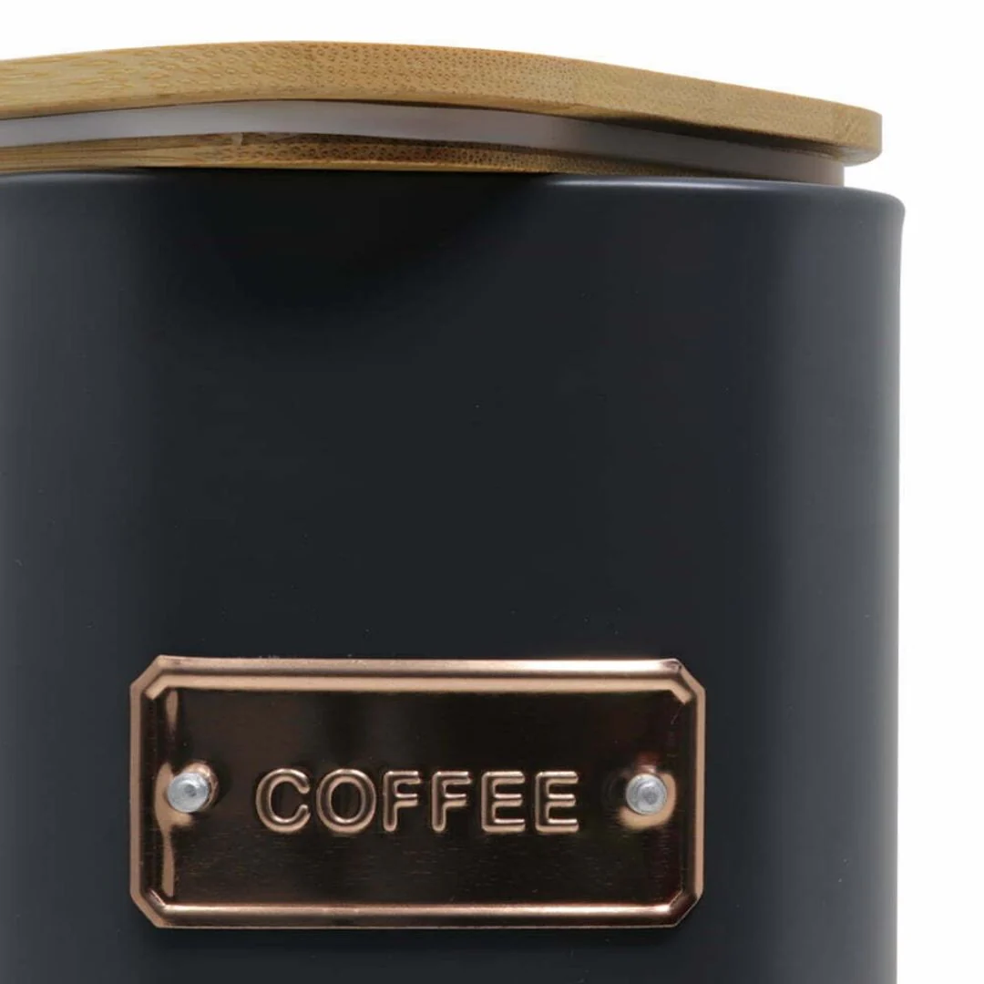 Contenedor Metálico Cuadrado con Tapa de Bambú - Image 5