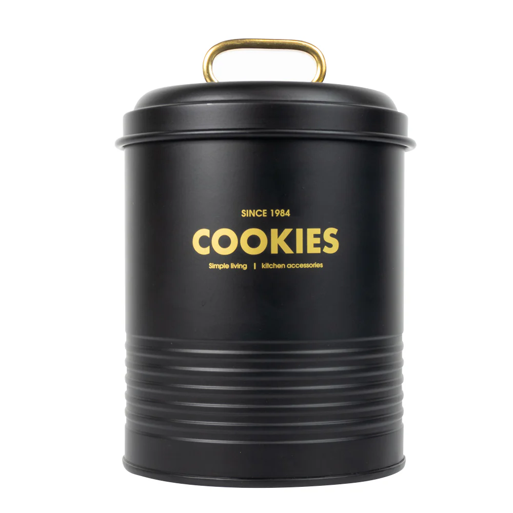 Recipiente Contenedor Metálico Negro - Cookies - Image 3