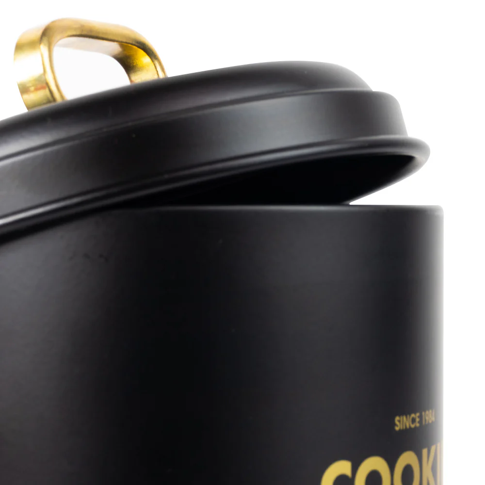 Recipiente Contenedor Metálico Negro - Cookies - Image 4