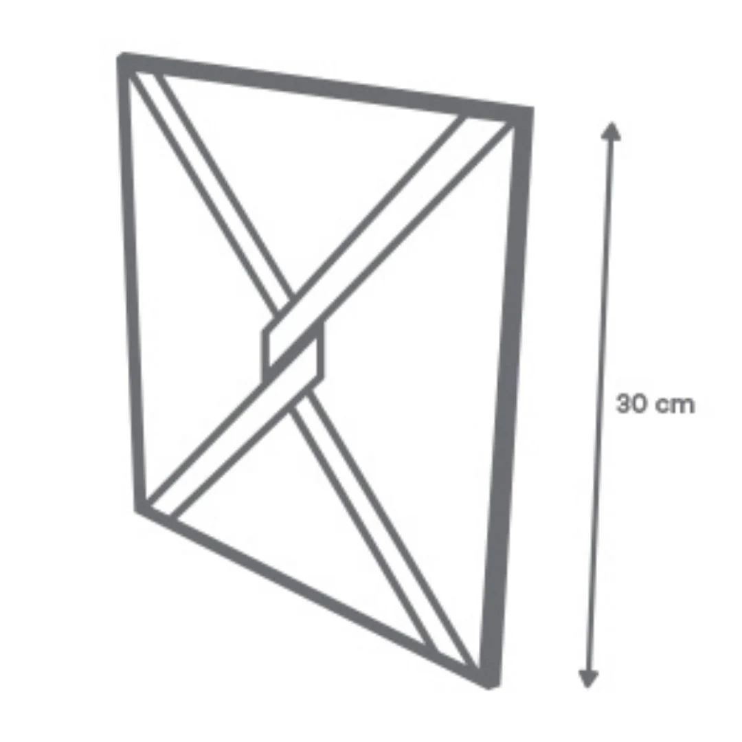 Sticker de Espejo Decorativo Cuadrado con Patrón Cruzado - Image 3