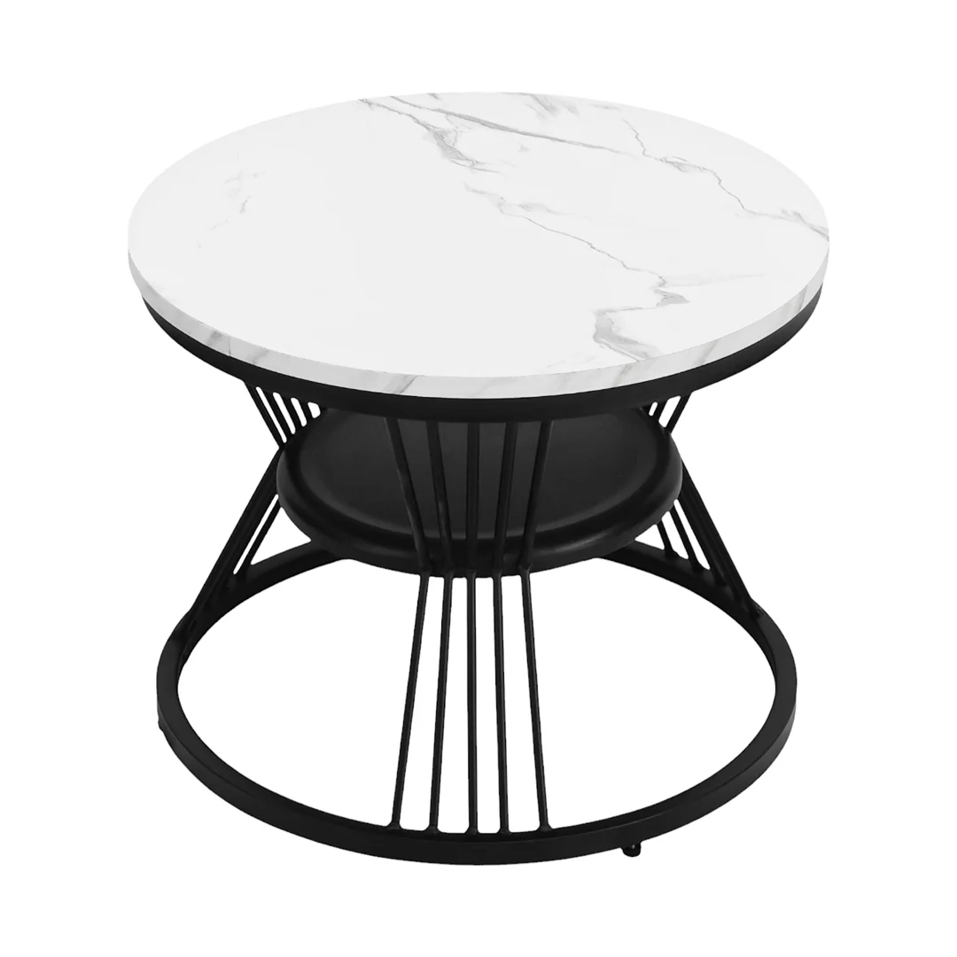 Juego de Mesas Anidables - Color Blanco y Negro - Image 3