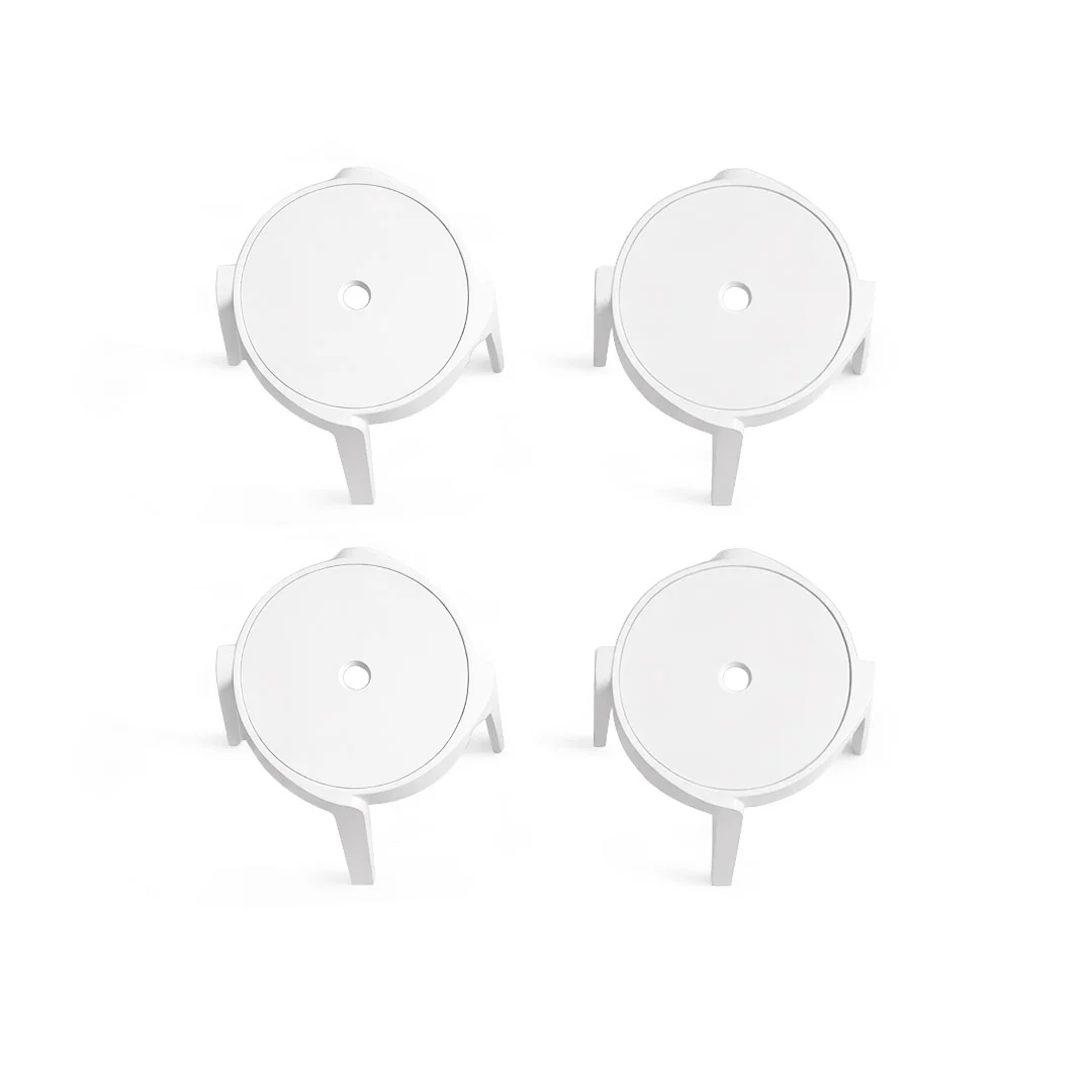 Set de 4 Bancos de Plástico Apilables – Color Blanco - Image 3