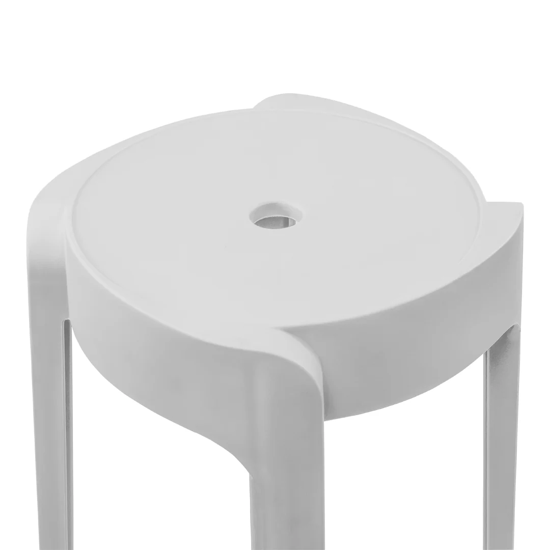 Set de 4 Bancos de Plástico Apilables – Color Blanco - Image 4