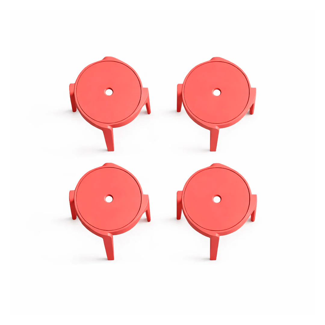 Set de 4 Bancos de Plástico Apilables – Color Rojo - Image 3