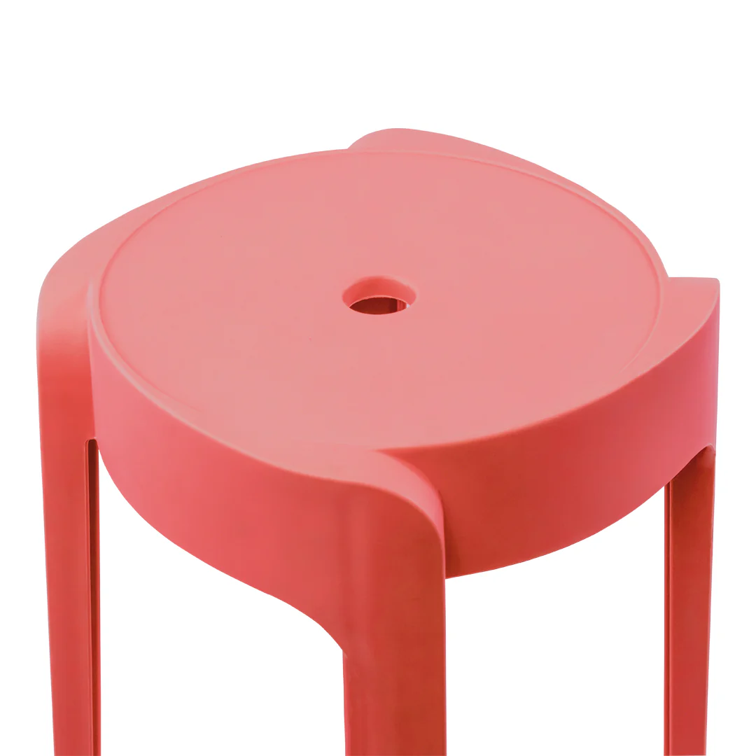 Set de 4 Bancos de Plástico Apilables – Color Rojo - Image 5