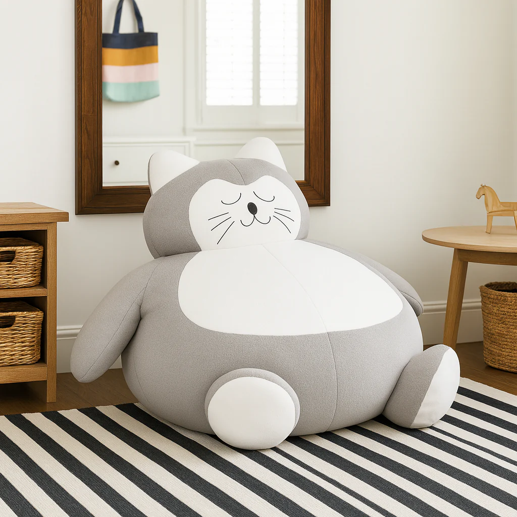 Sofá Tipo Puff “Gato Gris” - Image 3