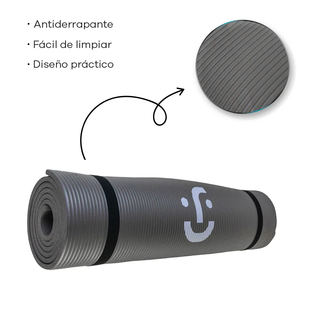 Tapete de Yoga Antideslizante - Color Gris - Image 5