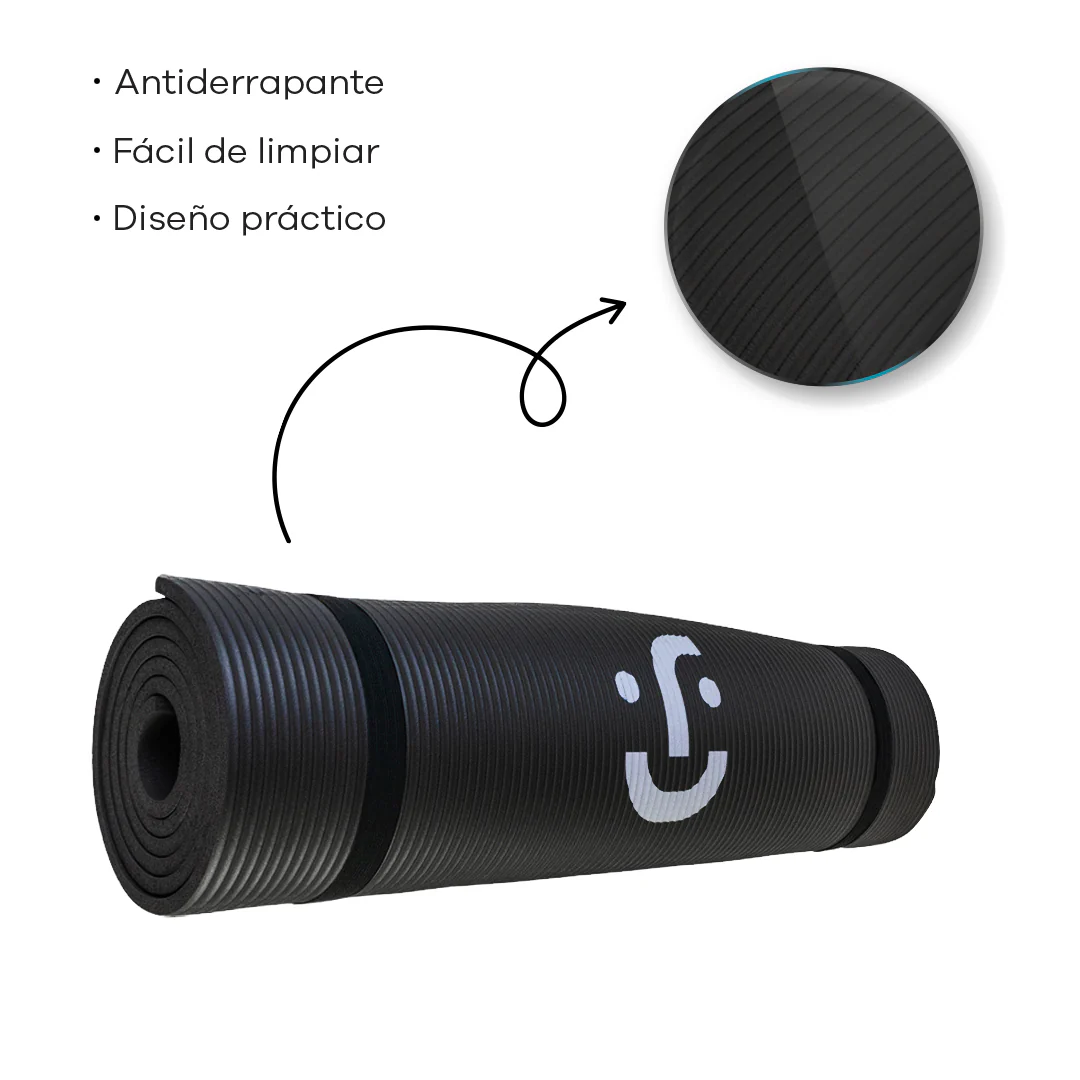 Tapete de Yoga Antideslizante - Negro - Image 5