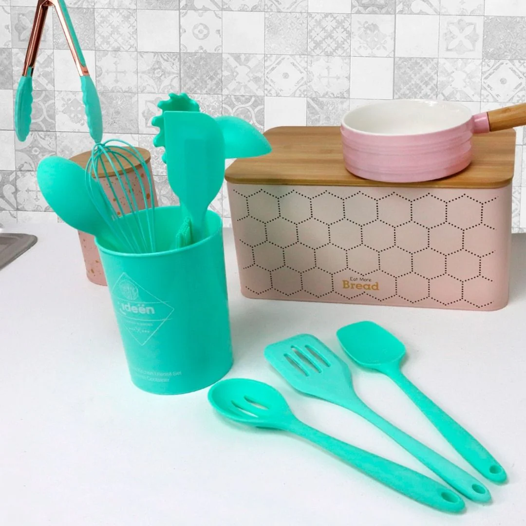 Juego de Utensilios de Silicona, Color Menta - 10 pzs - Image 3